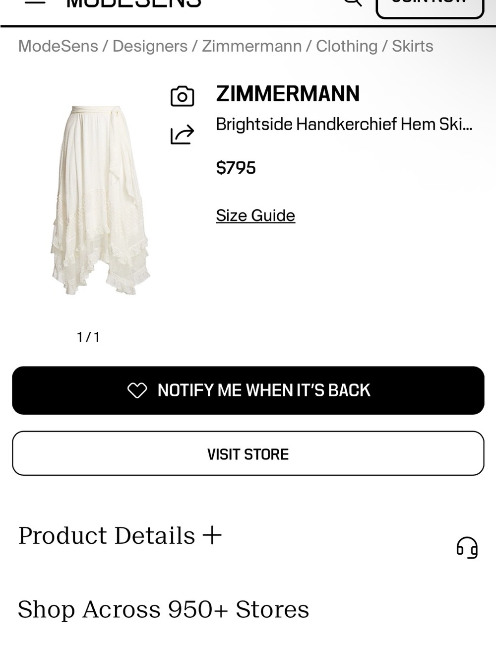 Zimmermann Lace Handkerchief-Hem skirt - Picture 8 of 9